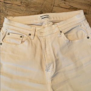 Reformation- ivory high waisted jeans - size 28